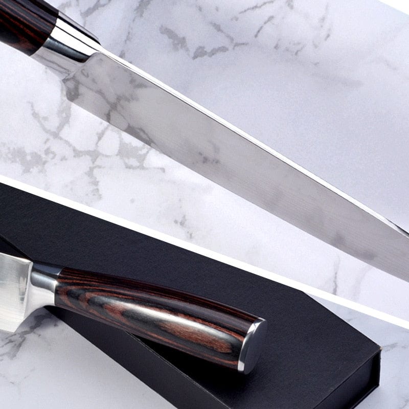 3/4/5/6/8/9Pcs/set Stainless Steel Damascus Pattern Chef Knives Set Kitchen Knife Set Butcher Boning Knife Vegetable Knives - Wowza