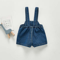 2023 Spring Autumn New Baby Overalls Boys Girls Denim Overalls Kids Jumpsuit Korean Fashion Children Denim Shorts