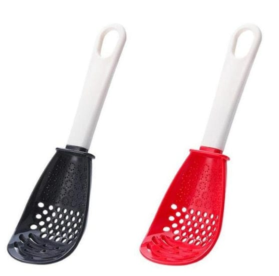 Multifunctional Cooking Spoon Kitchen Strainer Scoop to Cut Garlic Hanging Hole Innovative Potato Garlic Press kitchen Accessory - Wowza