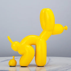 Creative Poop Balloon Dog Statue Home Decoration  Modern nordic Cute Animal Resin Art Sculpture Crafts Desktop Decors Ornaments