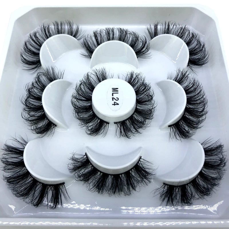 2023 New 5 pairs natural false eyelashes fake lashes long makeup 3d mink lashes eyelash extension mink eyelashes short eyelashes