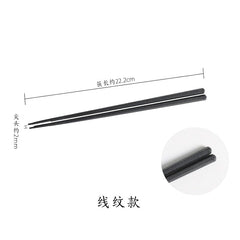 2 pairs of Chinese creative alloy chopsticks Japanese-style pointed chopsticks tableware tableware non-slip household chopsticks - Wowza