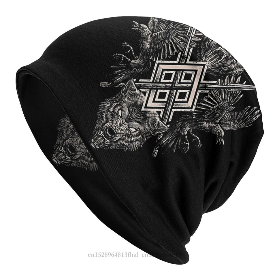 Bonnet Hats Viking Men Women's Thin Hat Tree Of With Triquetra Cap Street Skullies Beanies