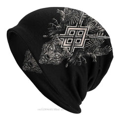 Bonnet Hats Viking Men Women's Thin Hat Tree Of With Triquetra Cap Street Skullies Beanies