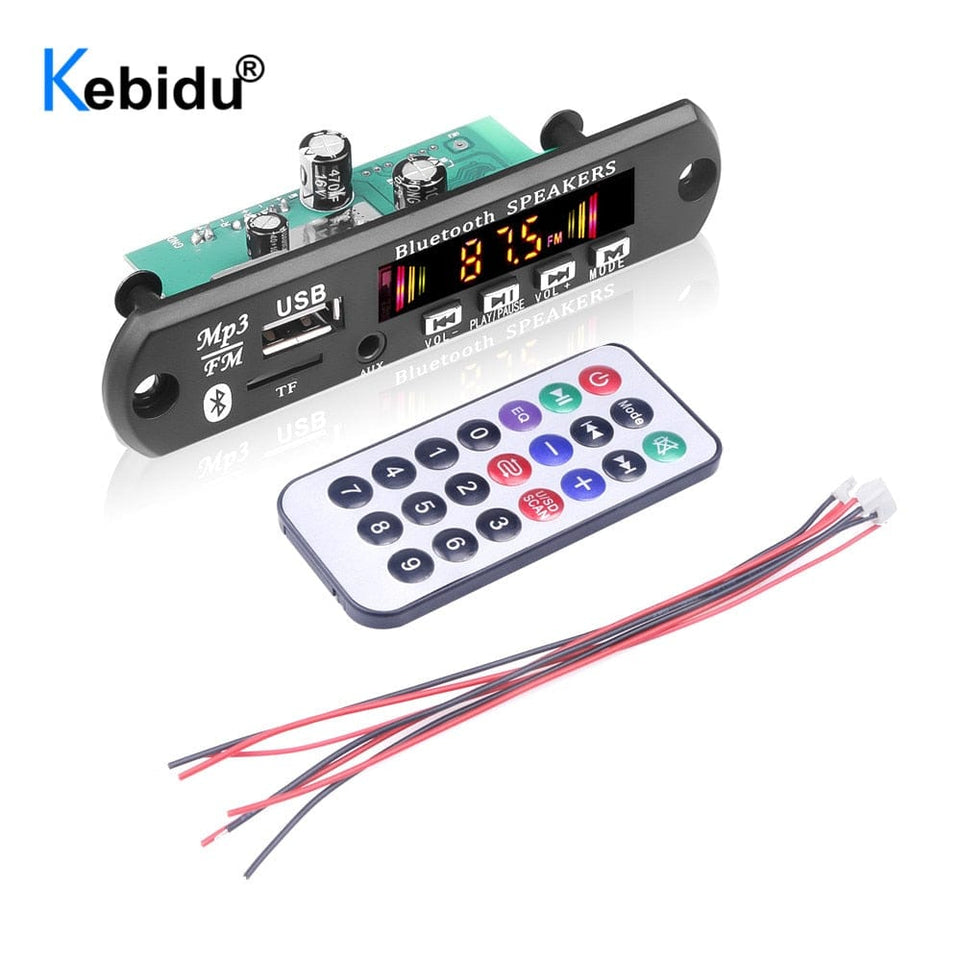 DC 5V 18V 50W Amplifier MP3 Decoder Board Bluetooth V5.0 Car MP3 Player USB FM AUX Radio Recording Module For Speaker Handsfree