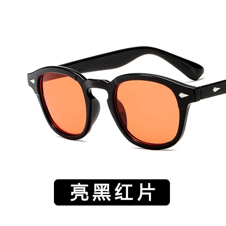 Fashion Johnny Depp Style Round Sunglasses Clear Tinted Lens Brand Design Party Show Sun Glasses Oculos De Sol