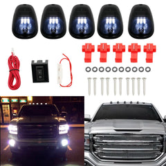 Smoked 5 Pcs 12 LED Vehicle Car Cab Roof Running Marker Lights for Truck SUV Off Road Set Bulb Lamp Car Styling