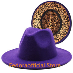 Rose red fedora hat new leopard print hat European and American men's and women's hat fedora jazz winter hat шапка женская