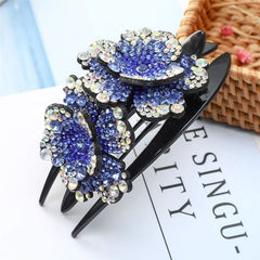 Rhinestone Hairpin Flower Leaf Butterfly Duckbill Hair Claws Retro Hair Clips Accessories For Women Shinning Ponytail Headwear