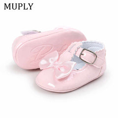 Newborn Baby Girls Shoes PU leather Buckle First Walkers Big Bow Summer Princess Shoes Party Wedding Baby Girl Shoes