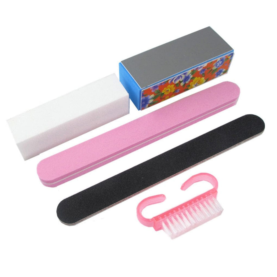 Buffing Sanding Files Block Pedicure Manicure Care Nail Art Buffer Polish White Nail File Nail Art Tips Manicure Pedicure