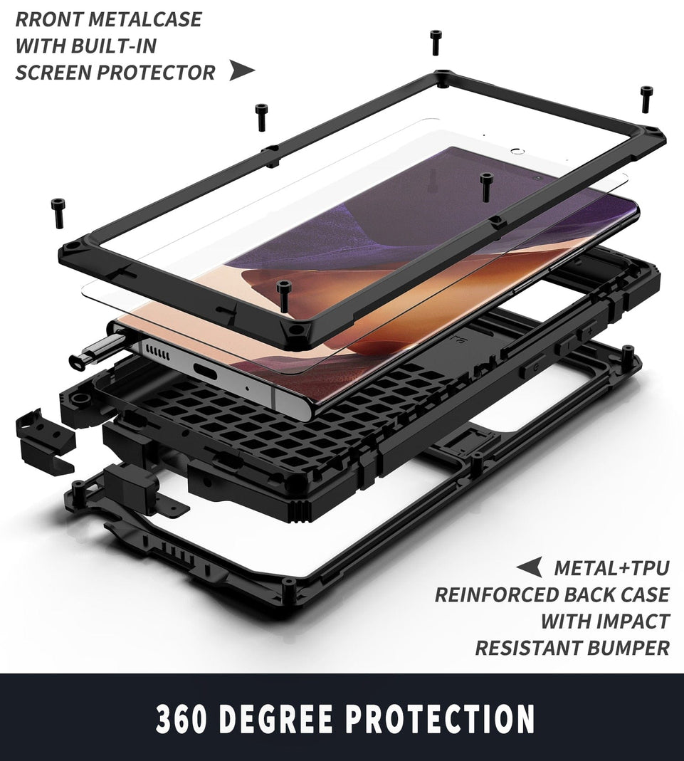 With Bracket+Full Protective For Samsung S21 Plus Ultra A52 A72 Note 20 Ultra 5G Case Kickstand Dual Layer Protective Shockproof