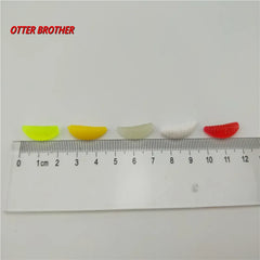 Silicone Bait Maggot Grub Soft Fishing Lure 2cm 0.3g Artificial Bread Smell Worms Gear For Winter Glow Accessories