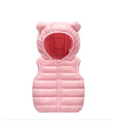 2020 Autumn Children Warm Down Vest Baby Cotton Waistcoat Kids Outerwear Vest Children Clothing Boys Girls Hooded Jackets Vest