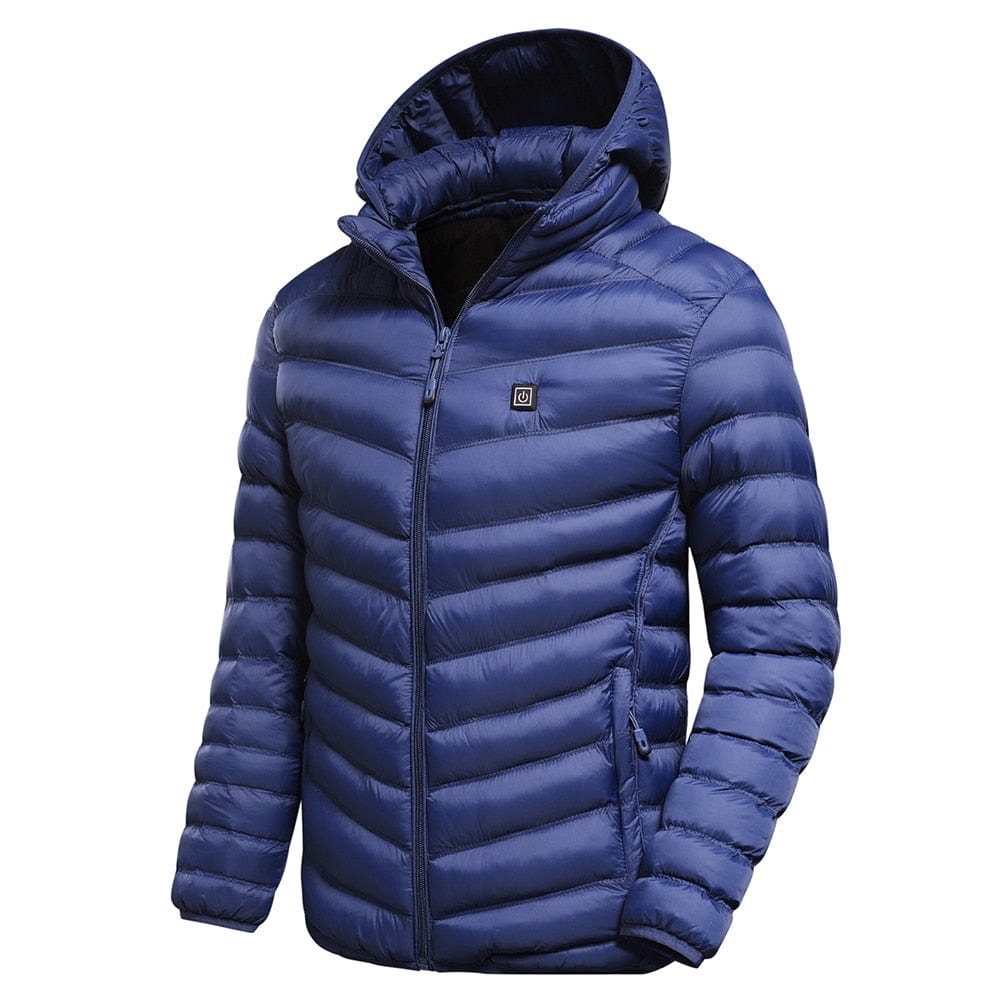 Men 2022 Winter New Warm USB Heating Fleece Jackets Parkas Smart Thermostat Detachable Hooded Heated Waterproof Jacket Clothing