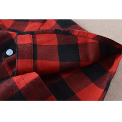 VIDMID Boys shirts for Girls British Plaid child Shirts kids school Blouse red tops clothes Kids Children plaid 12 years 6010 01