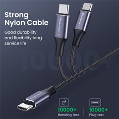 USB Type C To USB C 100W/60W PD Quick Charging Cable QC4.0 Type C Fast Charger For Huawei P40 Samsung S10 S20 Macbook Pro