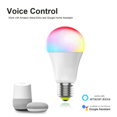 AVATTO Tuya 15W WiFi Smart Home Light Bulb, E27 RGB LED Lamp Dimmable with Smart Life APP, Voice Control for Google Home, Alexa