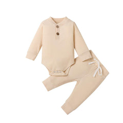 16 Colors Baby Outfits Solid Sets Infant Toddler Newborn Girls Boys Autumn Winter Baby Girl Boy Long Sleeve Romper Pants 0-24M