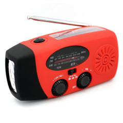 Solar Radio FM AM WB NOAA Weather Radio 2000mAh USB Charging Emergency LED Flashlight Power Ban