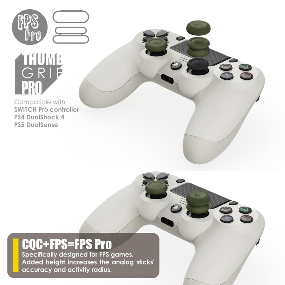Skull & Co. Thumb Grip Set FPS CQC Joystick Cap Thumbstick Cover for PS4 PS5 PlayStation 5 Controller