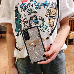 For Samsung Note 20 Ultra 10 S20 S9 Plus Case Bling Lanyard Phone Case For Galaxy A51 A71 A81 A91 A01 A21 A31 M31 A40 A21S Cover