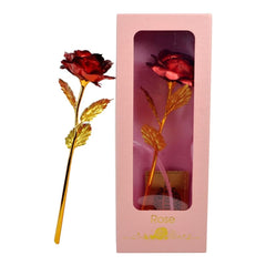 24k Gold Plated Rose With Love Holder Box Gift Valentine's Day Mother's Day Gifts Flower Gold Dipped Rose