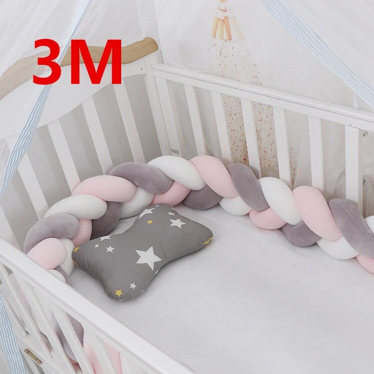 3M Baby Bumper Bed Braid Knot Pillow Cushion Bumper for Infant cuna Bebe lit Crib Protector Cot Bumper Room Decor