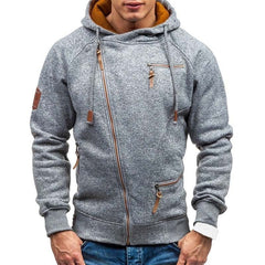 New Hoodie Men 2021 Autumn Casual Solid Long Sleeve Mens Hoodies Sweatshirts Slim Zipper Hoody Sweatshirt Men Hooded Streetwear