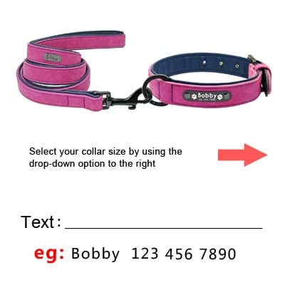 Leather Dog Collar Leash Set Personalized Customized Dogs Collars 2 Layer Leather Dog Leash For Small Medium Large Dogs Pitbull - Wowza