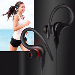 MEUYAG 3.5mm Ear Hook Stereo earphone Sport Running Headset Earbuds Bass Earphones With Mic For iPhone Samsung IOS Android