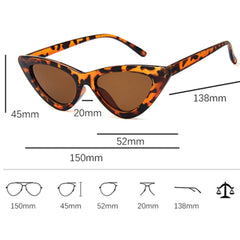 sunglasses woman brand Designer vintage retro triangular cat eye glasses oculos De Sol Transparent ocean uv400