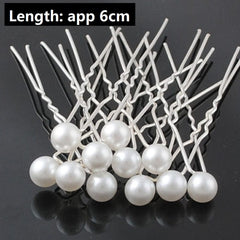 50/20 pcs/pack Women Flowers Hairpin Stick Wedding Bridal Crystal Flowers Hairpin U Shaped Hair Clip Hair Accessories