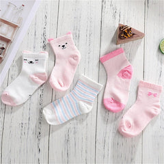 5 Pair/lot Cotton Baby Socks Printing mustache Girls Boys Children Socks Spring Autumn Infant Toddler Kids Socks For 1-3 Year