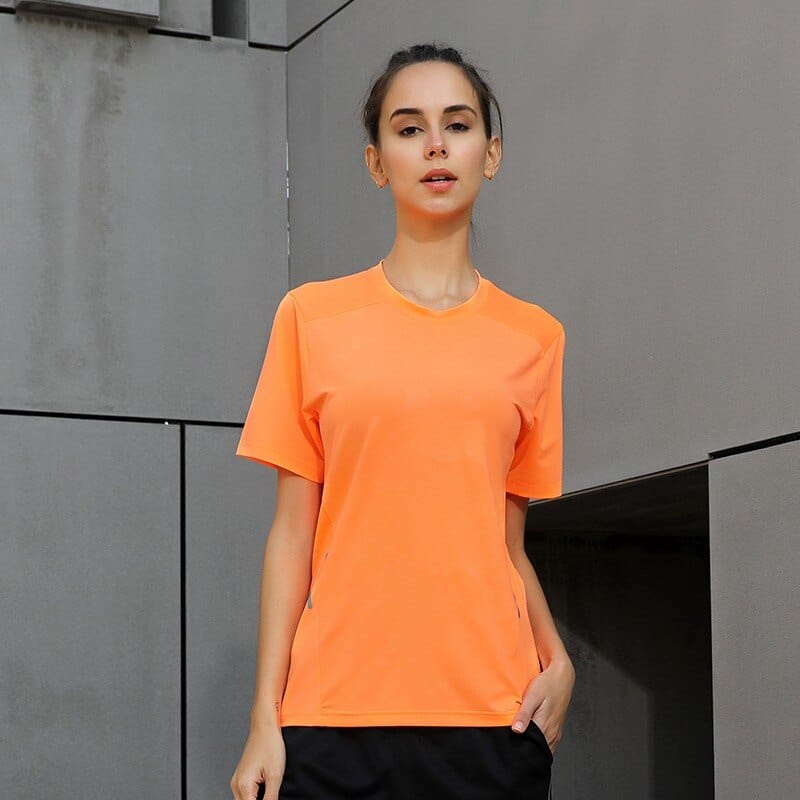 Women Dry Quick Short Sleeve Causal Sport Jerseys Fitness Trainer Running Tshirts Badminton Breathable Mesh Exercises Yoga Tee