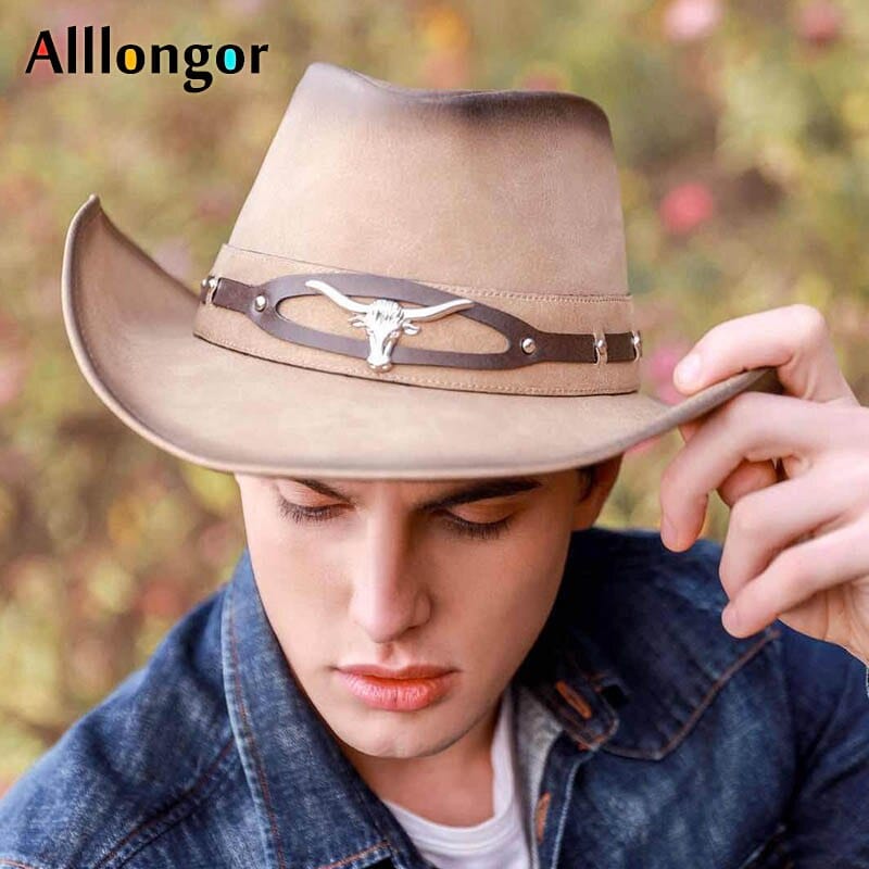 High Quality Western Cowboy Hat Men Women 2023 Faux Leather Cappello Classics Dad chapeau homme  Vaquero cowboy Vintage Cap