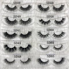 Mikiwi 50 pairs/pack 3D Mink Lashes No packaging Full Strip Lashes Mink False Eyelashes custom box Makeup eyelashes