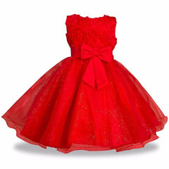 Kids Girl Cake Tutu Flower Dress Children Party Wedding Formal Dress for Girl Princess First Communion Costume