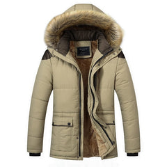 M-5XL Fur Collar Hooded Men Winter Jacket 2023 New Fashion Warm Wool Liner Man Jacket and Coat Windproof Male Parkas casaco