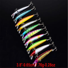 New Minnow Mixed 20pcs/Set Fly Fishing Lure Kit Set Artificial Hard Baits Lifelike Wobbler Carp Fishing Tackle Pesca