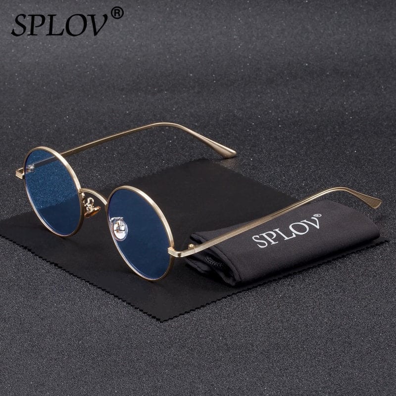 SPLOV Vintage Men Sunglasses Women Retro Punk Style Round Metal Frame Colorful Lens Sun Glasses Fashion Eyewear Gafas sol mujer