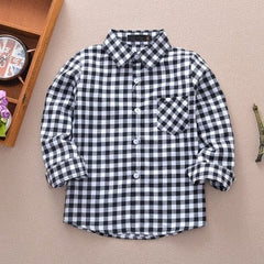 VIDMID Boys shirts for Girls British Plaid child Shirts kids school Blouse red tops clothes Kids Children plaid 12 years 6010 01