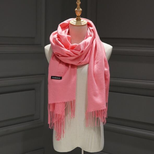 2021 Women Cashmere Scarves With Tassel Lady Winter Autumn Long Scarf High Quality Keep Warm Female Shawl Thicker Men Scarf