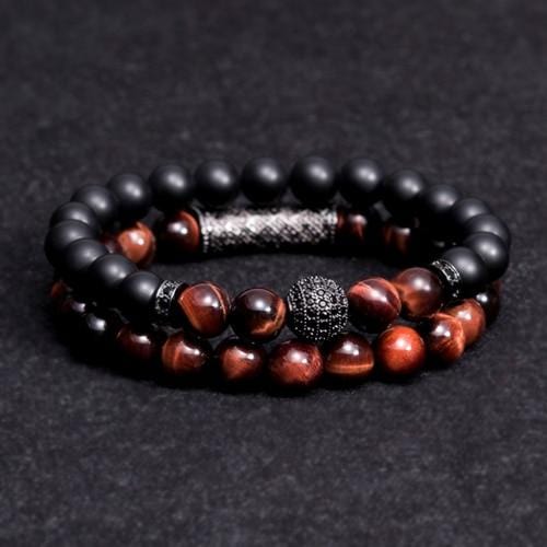 10mm Handmade Jewelry Beaded Bracelet Tiger Eye Stone Beads Charm Bracelet