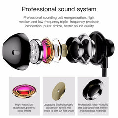 Baseus 6D Stereo In-ear Earphone Headphones Wired Control Bass Sound Earbuds for 3.5mm Earphones