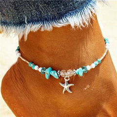 New Shell Beads Starfish Anklets for Women Beach Anklet Leg Bracelet Handmade Bohemian Foot Chain Boho Jewelry Sandals Gift