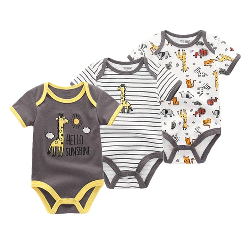 3PCS/Lot Baby Boy Clothes BodysuIts Baby Girl Clothes Unicorn Girls Clothing Unisex 0-12M Baby Bodysuits Roupas de bebe