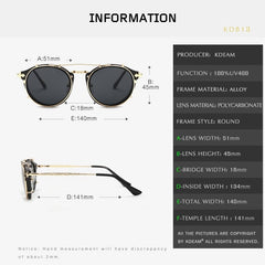 KDEAM Retro Steampunk Round Clip On Sunglasses Men Women Double Layer Removable Lens Baroque Carved Legs Glasses UV400  With Box