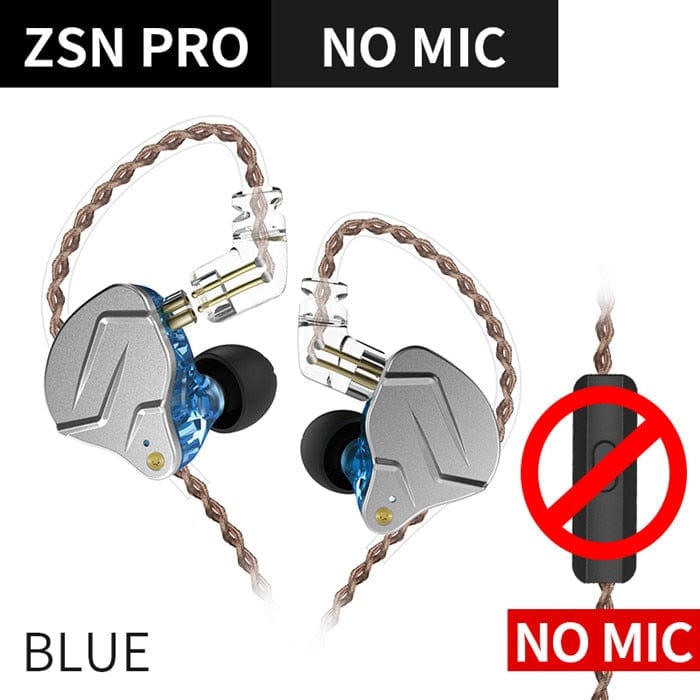 KZ ZSN Pro Metal Earphones 1BA+1DD Hybrid Technology HIFI Bass Earbuds In Ear Monitor Headphones Sport Noise Cancelling Headset