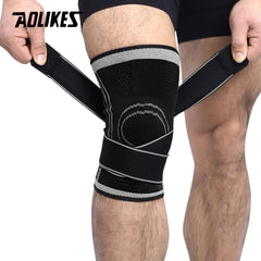 AOLIKES 1PCS Knee Support Professional Protective Sports Knee Pad Breathable Bandage Knee Brace Basketball Tennis Cycling